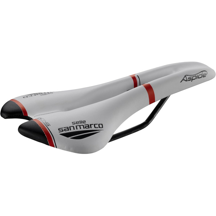 Велосипедне сідло Selle San Marco Aspide Racing для дорослих, унісекс, біле/чорне/червоне