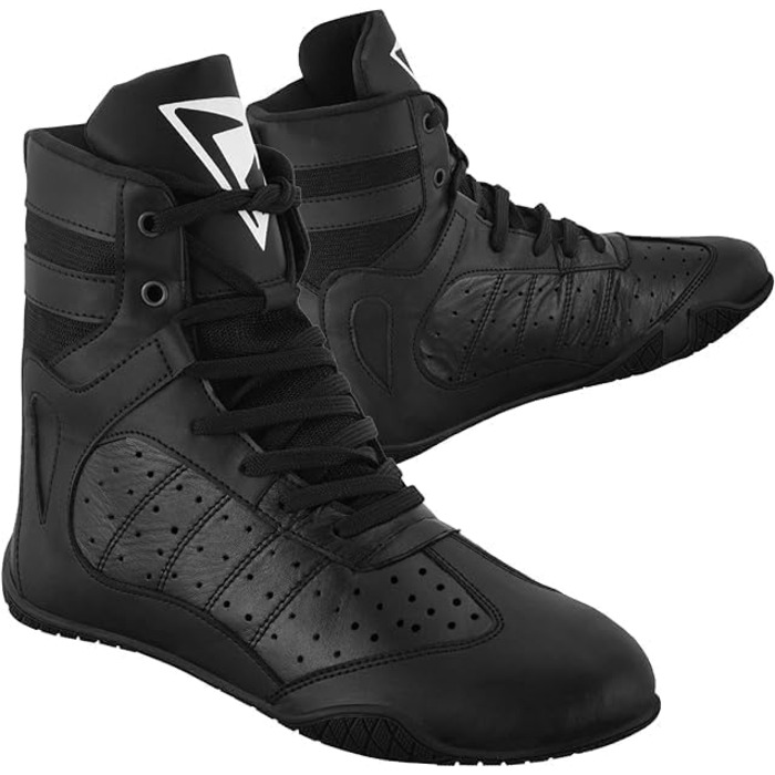 Боксерські черевики для чоловіків, Муай Тай, кікбоксинг, спаринги, підлітки, боксери, тренери, бойові мистецтва, дихаючі, бодібілдинг, чорний колір, розмір 38-47