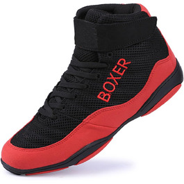Дитячі боксерські кросівки для занять боксом, боротьбою та пауерліфтингом. Зручні, легкі, з гумовою підошвою, дихаючі. Для хлопчиків та дівчаток, чоловіків та жінок. Розмір 33 EU, червоні.