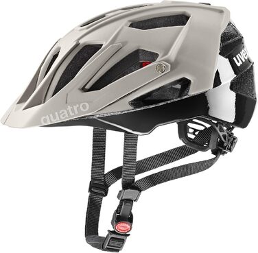 Велошолом Uvex Quatro CC для MTB, жіночий та чоловічий, індивідуальне регулювання розміру, покращена вентиляція, колір коричнево-чорний, 52-57 см