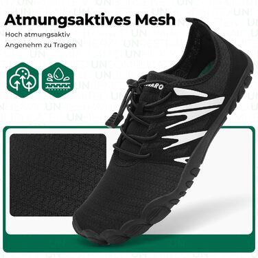 Чоловічі тапочки-шльопанці Saguaro для плавання та відпочинку, легкі, дихаючі, швидко сохнуть, широка передня частина, розмір 39-48 (EU 40, чорний)