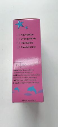 Дитяча маска для плавання та снорклінгу Supertrip, 6-14 років, скло, рожево-блакитна