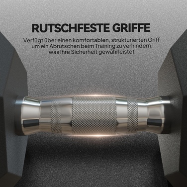 Штанги HOMCOM з рифленим руків'ям, гантелі з чавуну, 2 x 15 кг, гантелі для чоловіків та жінок