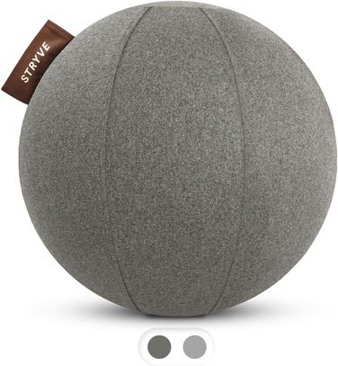 Сидячий м'яч STRYVE Active Ball з вовняного фетру, інноваційний фітбол з чохлом з фетру, альтернатива офісному кріслу, з насосом