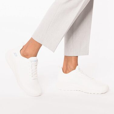 Жіночі кросівки Skechers Bobs Squad Chaos Face-Off, білого кольору, текстильні (Engineered Knit), розмір 38.5 EU
