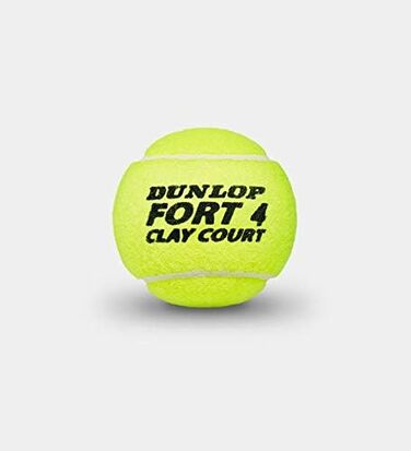 Тенісні м'ячі Dunlop Fort Clay Court, 16 шт., жовті, для ґрунтових кортів, ідеальні для тренувань, вигідна ціна