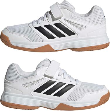 Дитячі кросівки Adidas Speedcourt Unisex для залу, білі/чорні, розмір 35 EU