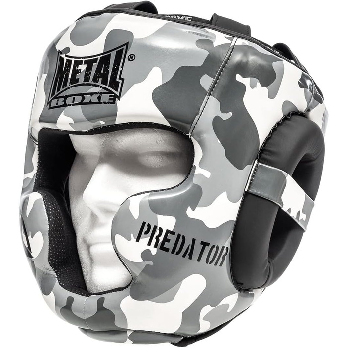 Шолом для боксу METAL BOXE, чорний, захисний шолом для боксерів
