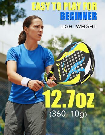 Ракетка для падел карбонова Power Lite Pop Tennis (2 шт) чорна