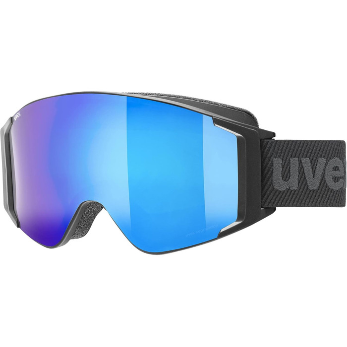 Лижна маска Uvex G.gl 3000, унісекс, чорна, лінза blue-lasergold lite, універсальний розмір