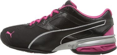 Жіночі кросівки PUMA Tazon 6 — Чорні з сріблястими та фіолетовими елементами, розмір 38.5 EU