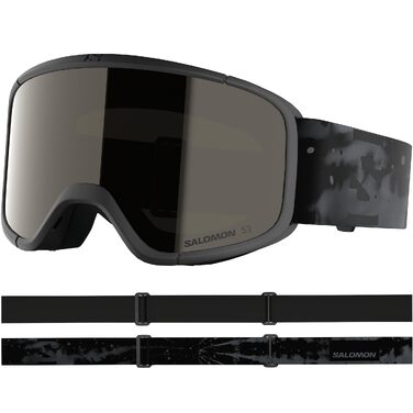 Маска для лиж та сноуборду Salomon Aksium 20 S Unisex, чорна (Black Deep), захисні окуляри для гірських видів спорту