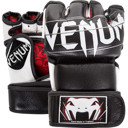MMA рукавички Venum Undisputed чорні L-XL, шкіряні, для змішаних єдиноборств