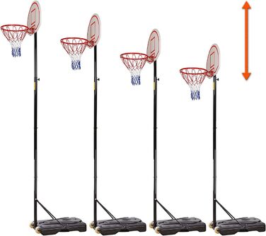 Баскетбольний кошик зі стійкою, розсувний до 305 см - професійний баскетбольний набір