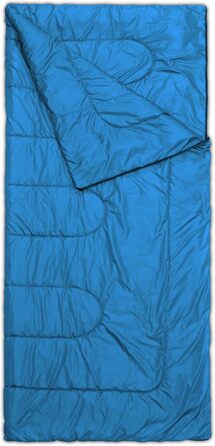 Сплячий мішок Normani Antarctica 4-в-1 для екстремальних умов, 220x90 см, Nylon Rip-Stop, Hollow Fiber 500+250 г/м², блакитний, ліворуч