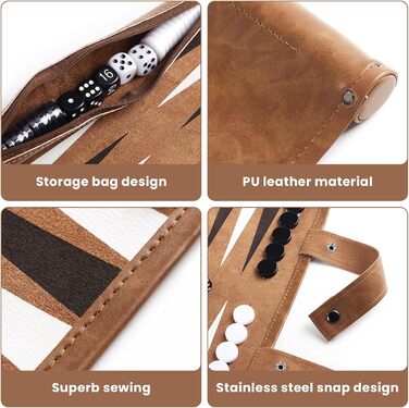 Набір для гри в шашки (бекґеммон), класичний набір для дорослих, розмір поля 32 x 26 см