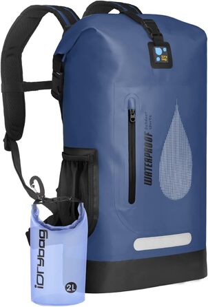 Водонепроникний рюкзак IDRYBAG 30L: для каякінгу, кану, кемпінгу та подорожей (синій)