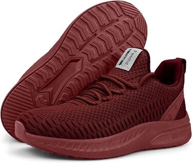 Кросівки Feethit для чоловіків: спортивні, для бігу, зручні, з гумовою підошвою, легкі та дихаючі (44 EU, бордовий)