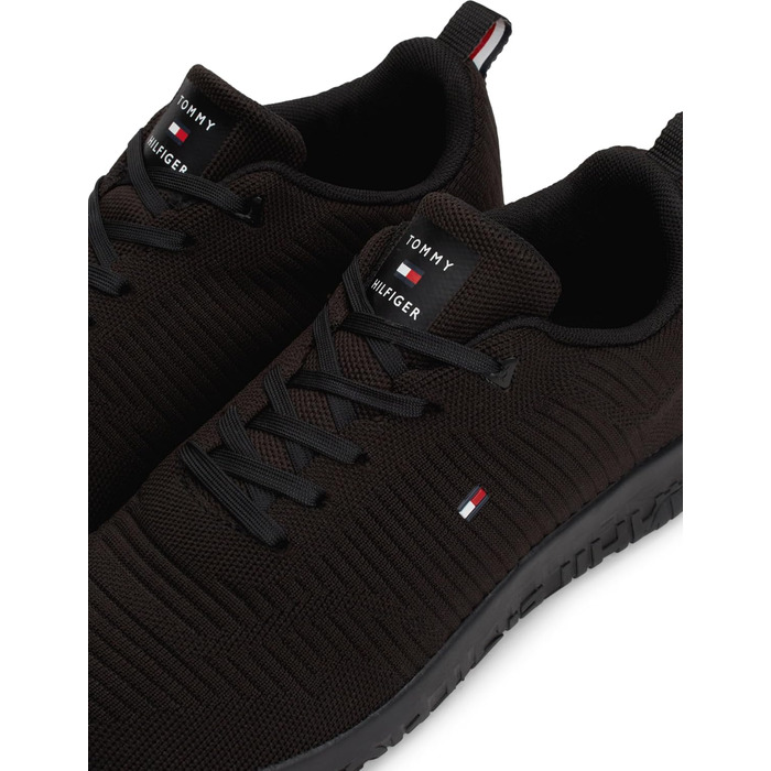 Кросівки Tommy Hilfiger Runner Corporate Knit Rib чорного кольору, 42 EU