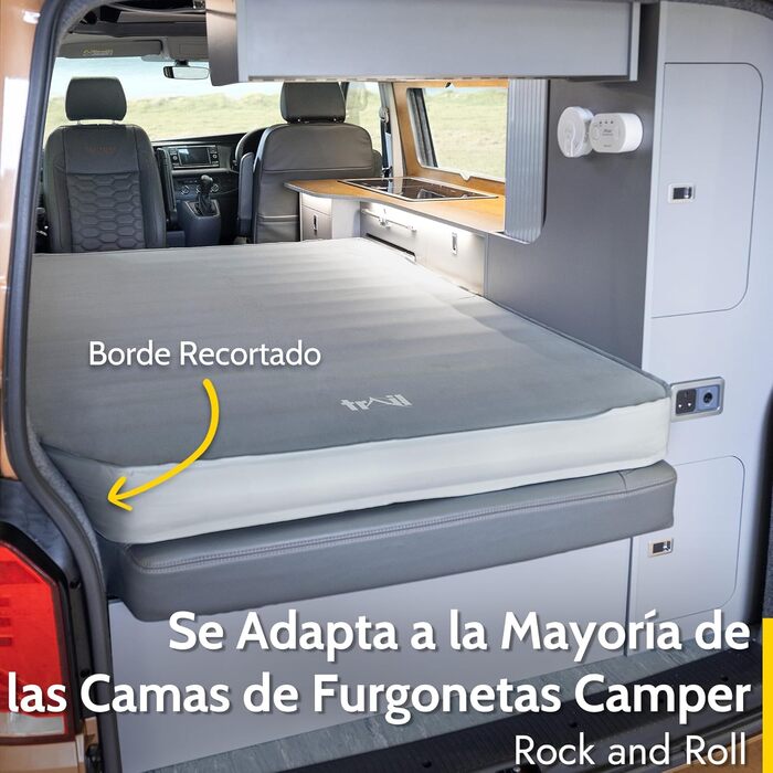 Каремат туристичний самонадувний Trail Outdoor 200x70x10 см з піною Memory Foam для кемпінгу та відпочинку