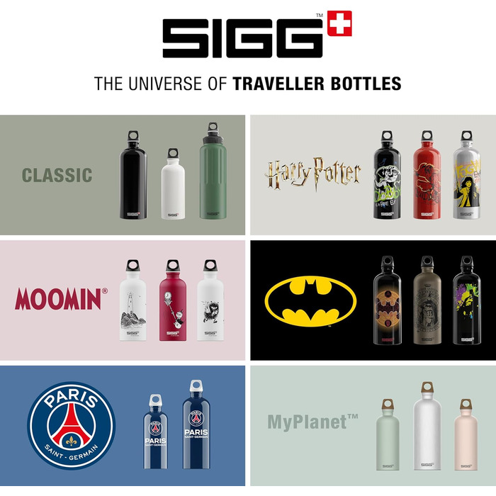 SIGG Алюмінієва пляшка для води Traveller 1,5 л, чорна, для газованих напоїв, герметична, легка, BPA-free, кліматично нейтральна