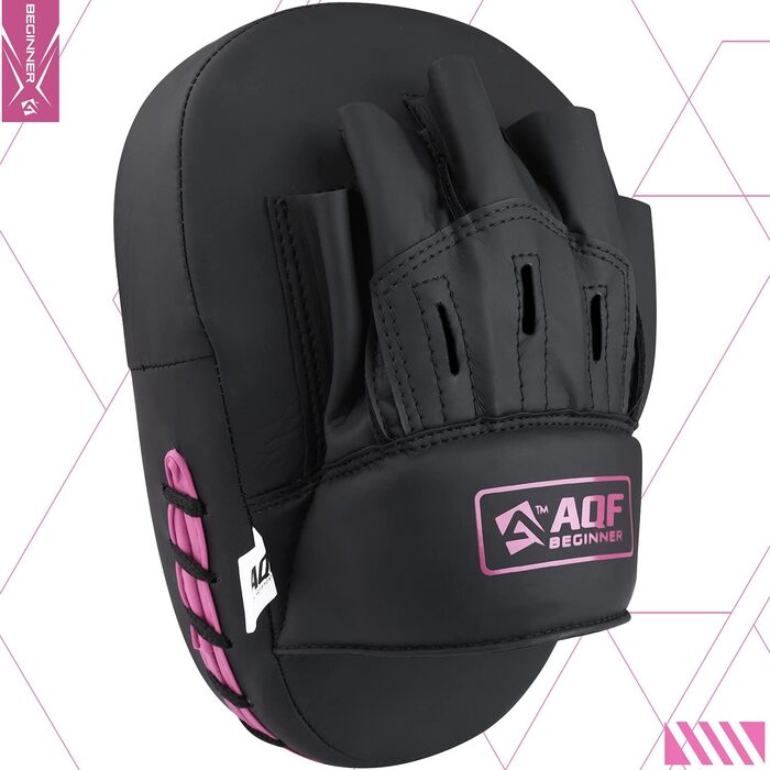 Боксерські рукавиці-лапи AQF Pratzen для муай-тай, кікбоксингу, MMA, карате (рожеві)