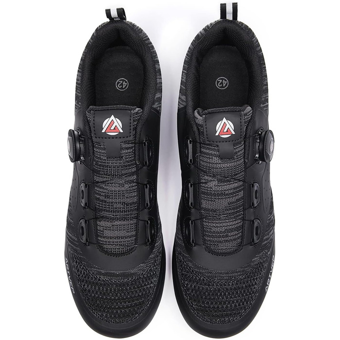 Велотуфлі для чоловіків та жінок: MTB, шосе, сумісні з Peloton та Look ARC Delta. Lock-система Look SPD SPD-SL Delta. Розмір 44 EU, чорний колір