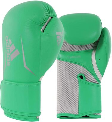 Боксерські рукавички adidas Speed 100, 12 oz, зелено-сріблясті