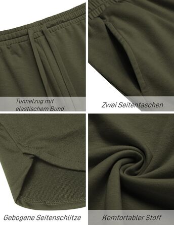 Чоловічі спортивні шорти Coofandy (2 шт.): бордовий/чорний та хакі/чорний (S)