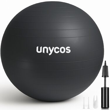 Фітбол Unycos 55/65/75 см: фітнес, йога, баланс, пілатес | з насосом, анти-burst, BPA-Free