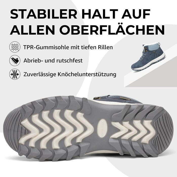 Зимові черевики Mishansha для чоловіків та жінок. Водонепроникні туристичні черевики, розмір 36-48, темно-синій