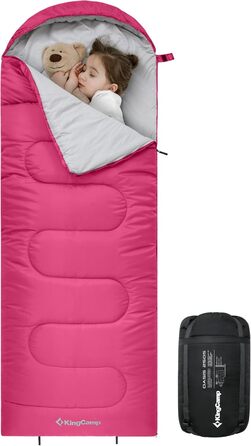 Дитячий спальний мішок KingCamp Rosa L для кемпінгу та піших прогулянок (3-4 сезони)
