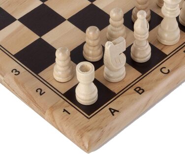 Шахи Engelhart з берези - Класична настільна гра для 2 гравців - 32 фігури, король 77 мм - для початківців, від 6 років