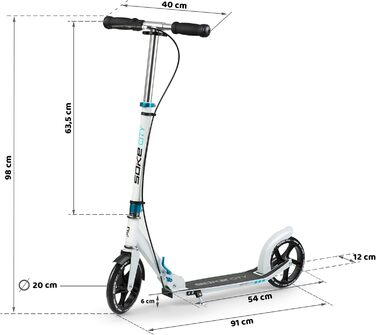 Міський самокат SOKE Cityroller - білий, для їзди містом