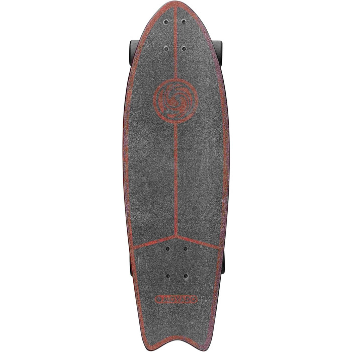 Лонгборд STAR SCOOTER Surf Skateboard Vintage Retro Cruiser, швидкісний, підшипники ABEC-11, унісекс, повний комплект, чорний