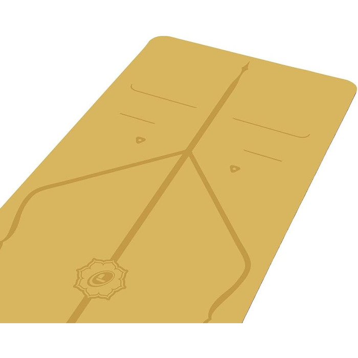 Йога-мат Liforme Golden Sand, біорозкладний, антиковзкий, екологічний, з унікальною системою розмітки