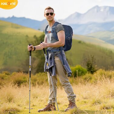 Рюкзак для туризму HALOVIE 20 л, легкий, з вентиляцією спини, регульовані лямки, темно-синій, для походів та активного відпочинку