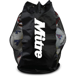 Сітчаста футбольна сумка Mitre для 12 м'ячів, чорна