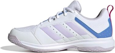 Жіночі кросівки Adidas Ligra 7 Indoor для залу (48 EU, білий, сріблястий, синій)