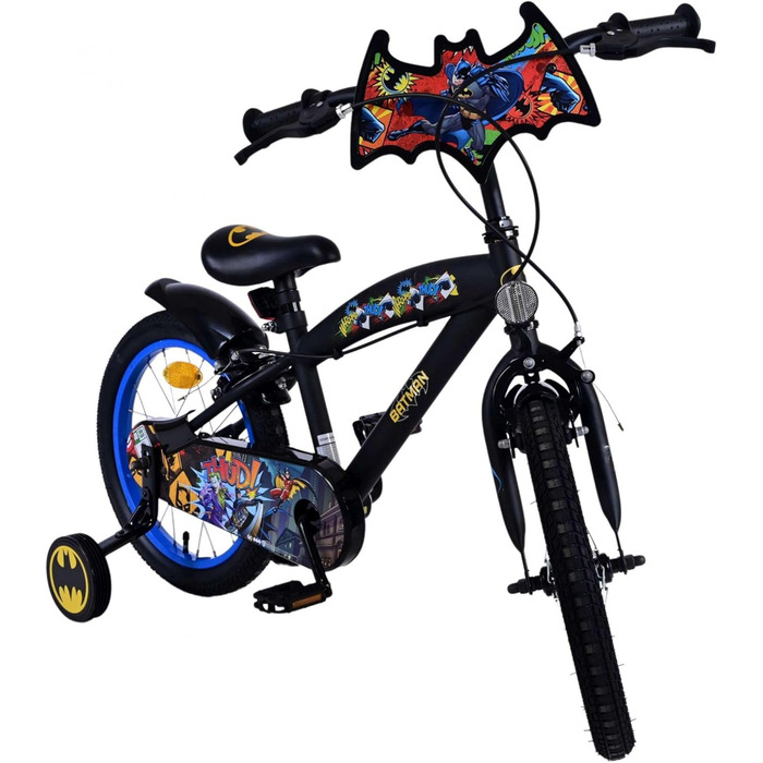Дитячий велосипед Volare Batman 16 дюймів чорного кольору - безпека, комфорт та розваги!