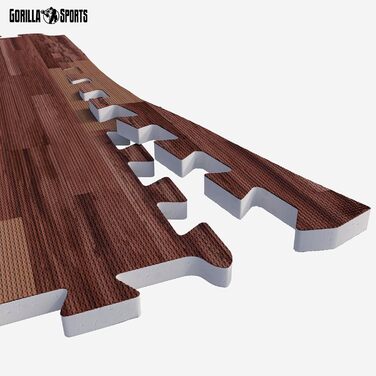 GORILLA SPORTS® Захисні мати EVA, 6 шт, 60x60x1,2 см, антиковзні, для підлоги, спортзалу, фітнесу, вибір кольору
