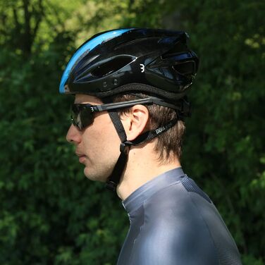 Велошолом BBB Cycling Condor для дорослих, унісекс, чорний/синій, розмір M (54-58 см), знімний візор, сітка від комах, для MTB і шосе
