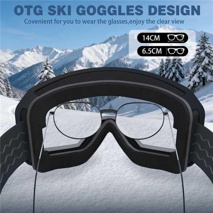 Скі-маска VCOROS з змінним склом, унісекс, захист від УФ, проти запотівання, срібно-білий колір + лінза (VLT13%)