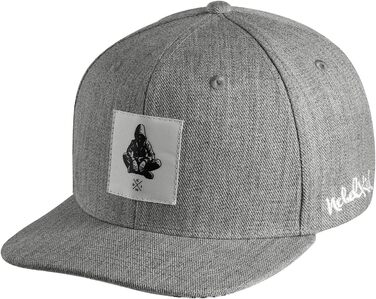 Кепка-снэпбек Nebelkind Berlin Netzplan сіра, унісекс, з регульованим розміром та прямим козирком, стильна бейсболка Streetwear