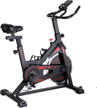 Велотренажер для дому Heimtrainer, 10 кг маховик, регульований опір, LCD-дисплей, вимірювач пульсу, тримач для пляшки та iPad, до 150 кг