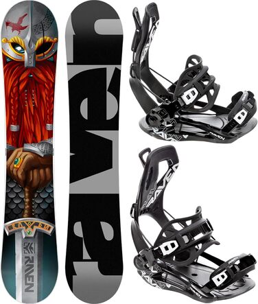 Сноуборд RAVEN Dwarf + фіксуючі кріплення Fastec FT360 Black, 160 см