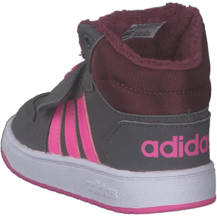 Кросівки Adidas Hoops Mid 2.0 для дітей (22 EU, сірий, рожевий, чорний)