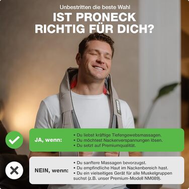Масажер для шиї Donnerberg ProNeck з підігрівом, бездротовий, бежевий, професійний, гарантія 7 років, акумулятор, 2024