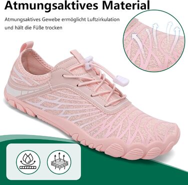 Жіночі шльопанці Sagaro для плавання та відпочинку, дихаючі, швидко сохнуть, широка передня частина, розмір 35-43, білий (35 EU, рожевий)