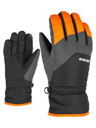 Дитячі гірськолижні рукавички Ziener Lando Glove Junior для зимових видів спорту, помаранчеві